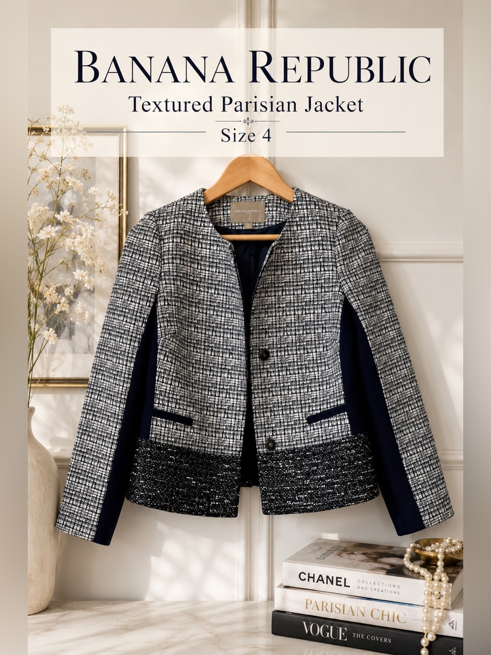 Banana Republic Textured Parisian Jacket Size 4